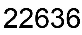 Number 22636 black image