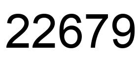 Number 22679 black image