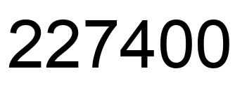Number 227400 black image