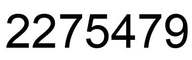 Number 2275479 black image