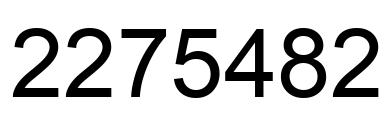 Number 2275482 black image
