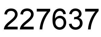 Número 227637 imagen negro