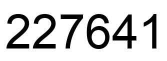 Número 227641 imagen negro
