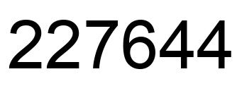 Number 227644 black image