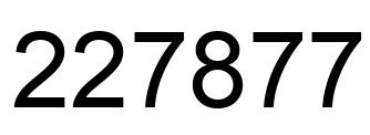 Number 227877 black image
