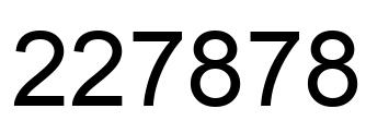 Number 227878 black image