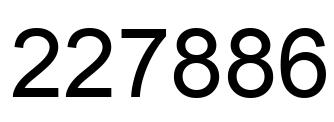 Number 227886 black image