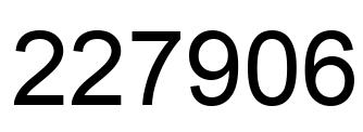 Number 227906 black image