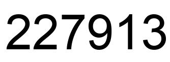 Number 227913 black image