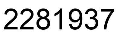 Number 2281937 black image