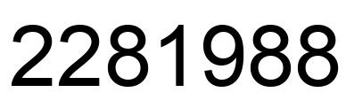 Number 2281988 black image