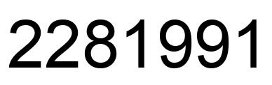 Number 2281991 black image