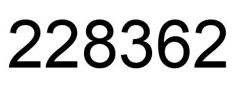Número 228362 imagen negro