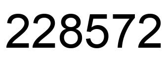 Number 228572 black image
