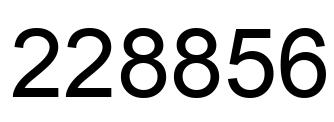 Number 228856 black image
