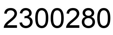 Number 2300280 black image