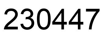 Número 230447 imagen negro