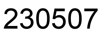 Número 230507 imagen negro