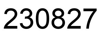 Number 230827 black image