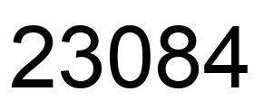 Number 23084 black image