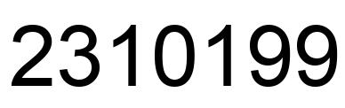 Number 2310199 black image
