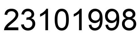 Número 23101998 imagen negro