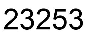 Número 23253 imagen negro