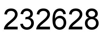 Number 232628 black image