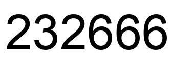 Número 232666 imagen negro