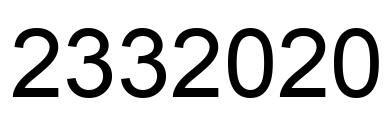 Número 2332020 imagen negro