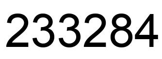 Número 233284 imagen negro