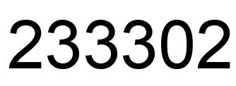 Número 233302 imagen negro
