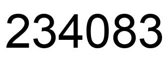 Number 234083 black image