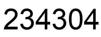 Número 234304 imagen negro