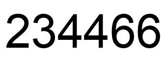 Número 234466 imagen negro