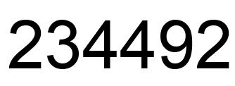 Número 234492 imagen negro