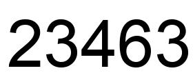 Number 23463 black image