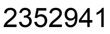 Number 2352941 black image