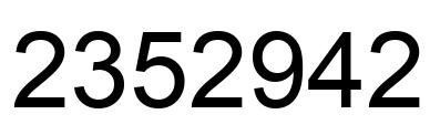 Number 2352942 black image