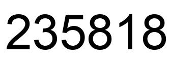 Número 235818 imagen negro