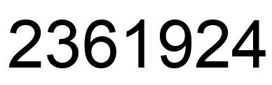 Number 2361924 black image