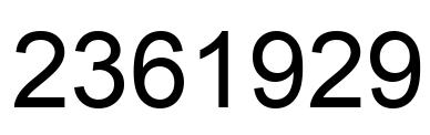 Number 2361929 black image