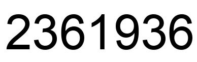 Number 2361936 black image