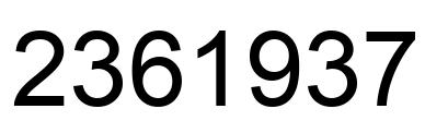 Number 2361937 black image