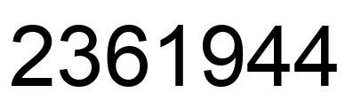 Number 2361944 black image