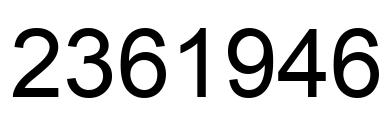 Number 2361946 black image
