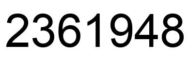 Number 2361948 black image