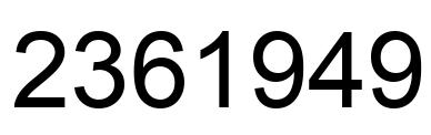 Number 2361949 black image