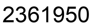 Number 2361950 black image