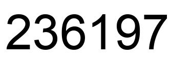 Número 236197 imagen negro